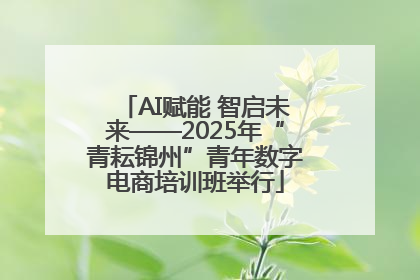 AI赋能 智启未来——2025年“青耘锦州”青年数字电商培训班举行